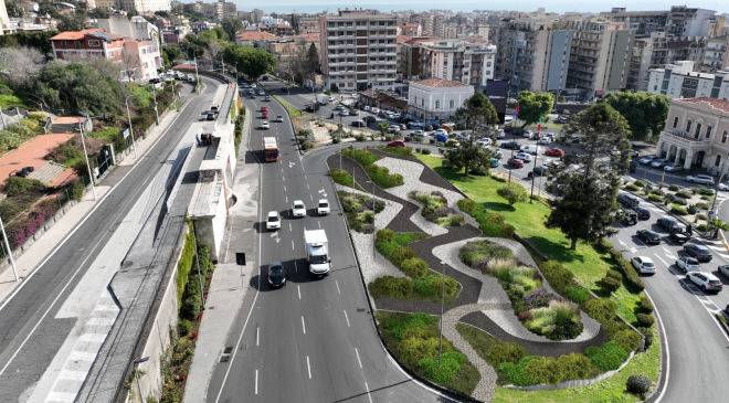 Tondo Gioeni, metà dei lavori completati: nasce il primo sistema di drenaggio sostenibile di Catania