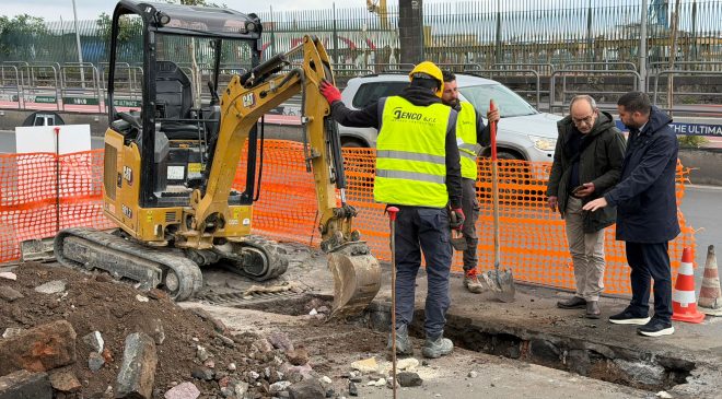 Potenziamento della rete di drenaggio in via Domenico Tempio: al via i lavori per eliminare gli allagamenti ricorrenti