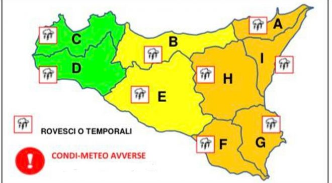 Catania, allerta meteo arancione: il sindaco Trantino sospende le lezioni per il 16 marzo